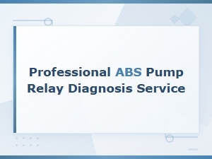 Professional Abs Pump Relay Diagnosis Service | Expert Testing Procedures